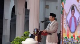 Pemerintah Provinsi Kepulauan Riau (Pemprov Kepri) menggelar peringatan Isra Mikraj Nabi Muhammad SAW di halaman Gedung Daerah Tepi Laut, Tanjungpinang, Rabu malam (14/1/2026). Foto: INIKEPRI.COM