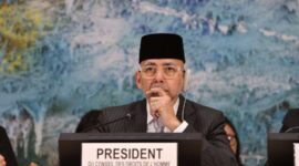 Presiden Dewan HAM PBB Wakil Tetap (Watap) RI untuk PBB di Jenewa, Duta Besar Sidharto Reza Suryodipuro saat menghadiri pertemuan Dewan HAM PBB bertepatan dengan pelaksanaan pertemuan organisasi pertama, Kamis (8/1/2026) di Jenewa, Swiss Foto:PTRI Swiss