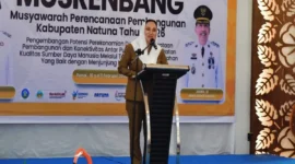Bupati Natuna Cen Sui Lan saat membuka Musrenbang Natuna. Foto: INIKEPRI.COM/NatunaKab 