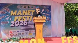 Kakanwil Kemenag Kepri, Zoztafia, secara resmi membuka perhelatan akbar MANETA Festival 2026. Foto: INIKEPRI.COM