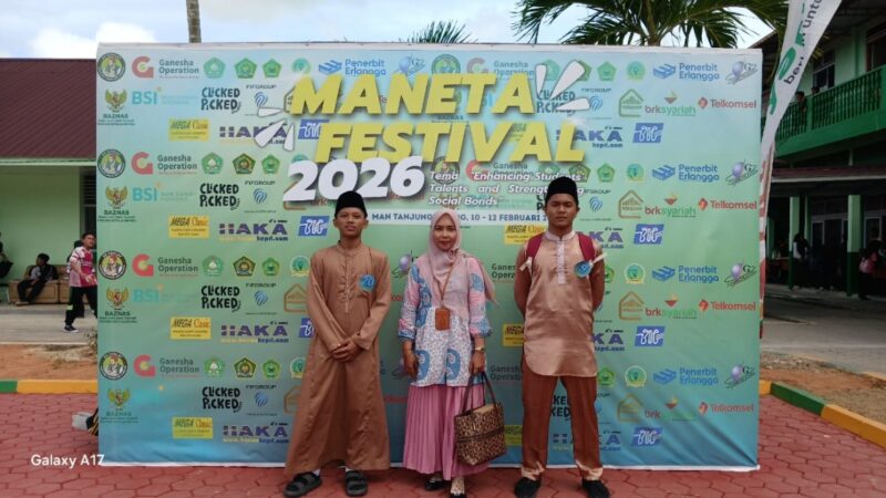 MTsN Tanjungpinang berpartisipasi dalam Lomba Pidato MANETA Festival 2026 dengan mengutus dua siswa terbaik, Nawfal Muhammad Azzam dan Muhammad Ikraam Aulia Dzikri. Foto: INIKEPRI.COM