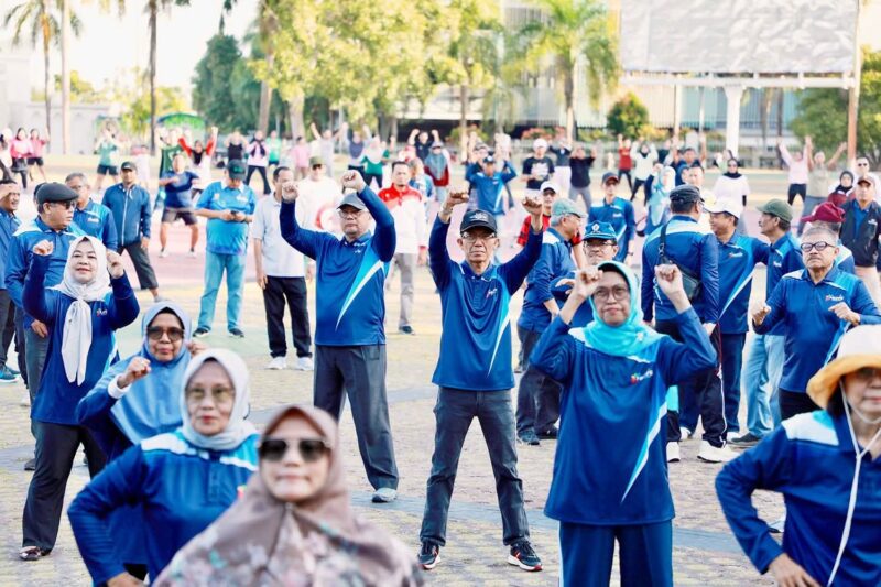 Wali Kota Batam Amsakar Achmad saat silaturahmi Persatuan Purna Bakti Pemerintah Kota Batam yang digelar di Dataran Engku Putri, Batam Centre. Foto: INIKEPRI.COM/Media Center Batam 