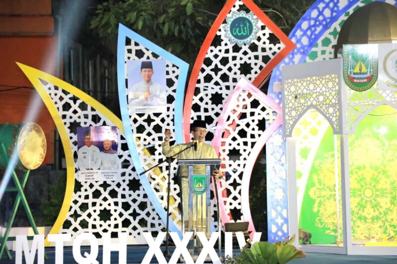 Amsakar menghadiri Musabaqah Tilawatil Qur’an dan Hadits (MTQH) XXXIV tingkat kecamatan Kecamatan Belakangpadang. Foto: INIKEPRI.COM/Media Center Batam 