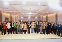 Amsakar saat membuka Rapat Kerja Wilayah (Rakerwil) sekaligus melantik pengurus Persekutuan Gereja-Gereja dan Lembaga-Lembaga Injil Indonesia (PGLII), di Golden Prawn, Senin (16/2/2026). Foto: INIKEPRI.COM/Media Center Batam