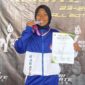 Siswi MTsN Tanjungpinang Arkayla Aisyah Ananda, meraih medali perak pada ajang Forki Kepri Championship 2026. Foto: INIKEPRI.COM