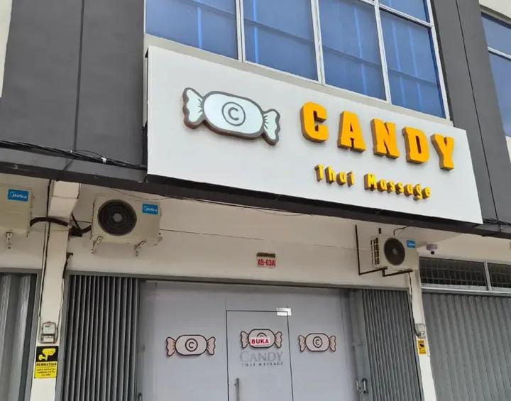 Candy Thai Massage yang melakukan promosi berbau pornografi di ruang digital. Foto: INIKEPRI.COM