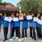 Tim basket putri MTsN Lingga berhasil meraih Juara I pada ajang POS XI 2026 yang digelar di SMAN 2 Singkep. Foto: INIKEPRI.COM