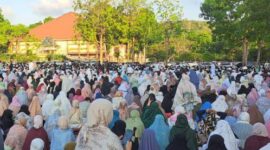 Ribuan warga Muhamadiyah melaksanakan Salat Idul Fitri 1447 H. Foto: INIKEPRI.COM