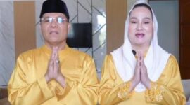 Bupati Natuna Cen Sui Lan dan suami Raja Mustakim. Foto: Tangkapan Layar 