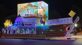 Kendaraan hias sekretariat DPRD Kota Batam di Lomba Pawai Takbiran Batam. Foto: INIKEPRI.COM