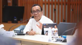 Menteri Koordinator Bidang Pembangunan Manusia dan Kebudayaan (Menko PMK) Pratikno saat memberikan sambutan di kantor Kemenko PMK, Jakarta, Rabu, 25 Maret 2026. Foto: Humas Kemenko PMK