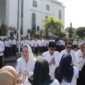Pemerintah Kabupaten Natuna melaksanakan apel bersama pasca libur Hari Raya Idul Fitri 1447 H yang disejalankan dengan kegiatan halal bihalal di Halaman Apel Kantor Bupati Natuna, Rabu (25/3). Foto: INIKEPRI.COM/NatunaKab 