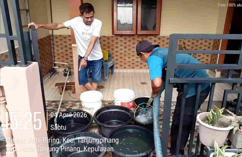Penyaluran air bersih di Tanjungpinang. Foto: TanjungpinangKota 