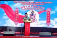 Wali Kota Tanjungpinang Lis Darmansyah di Peringatan 311 tahun Nguan Thian Sian Tih di Klenteng Senggarang. Foto: INIKEPRI.COM