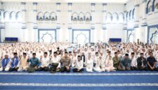Pelepasan 640 calon jemaah haji asal Kota Batam tahun 1447 Hijriah/2026 Masehi di Masjid Agung Raja Hamidah. Foto: INIKEPRI.COM