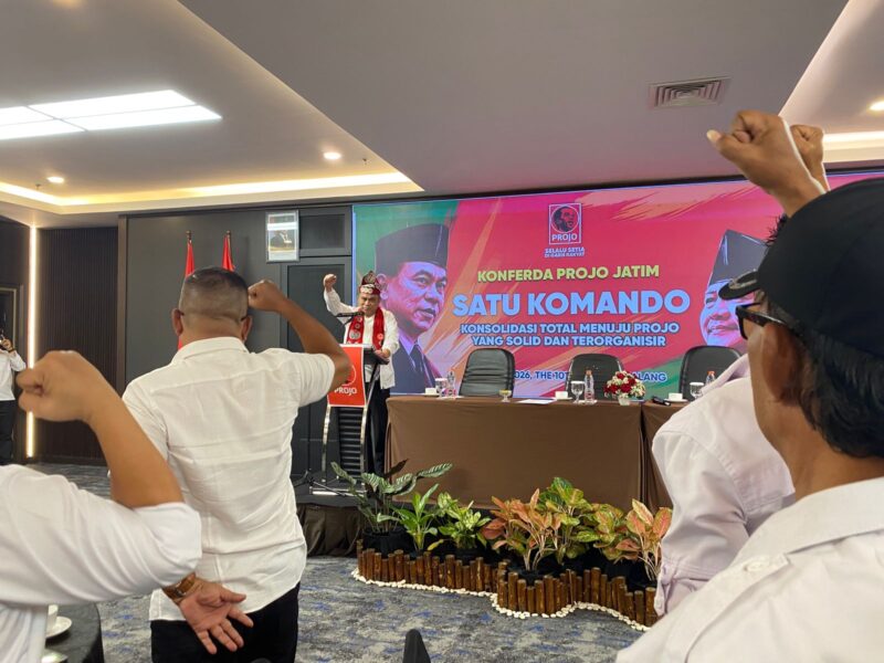 Ketua Umum DPP PROJO Budi Arie Setiadi membuka Konferda Jatim.  Foto: INIKEPRI.COM