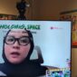 Ummi Damas memberikan keterangan secara telekonferensi saat peluncuran pameran 