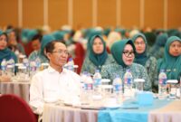 Wali Kota Batam, Amsakar Achmad, bersama Ketua TP-PKK Batam, Erlita Amsakar, menghadiri Bimtek Administrasi Manajemen PKK dan Pelaksanaan Permendagri Nomor 13 Tahun 2024 tentang Posyandu, di Hotel Planet Holiday. Foto: INIKEPRI.COM/Media Center Batam 