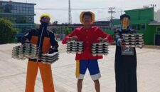 Petugas mengantarkan MBG ke MIN Tanjungpinang. Foto: INIKEPRI.COM