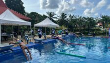 Atlet Akuatik Indonesia Kota Batam mengikuti seleksi jelang POPDA. Foto: INIKEPRI.COM