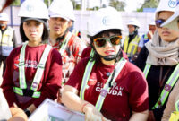 Wakil Menteri Pendidikan Tinggi, Sains, dan Teknologi (Wamendiktisaintek) Stella Christie saat meninjau lokasi pembangunan di Belitung Timur. Foto: Kemendiktisaintek