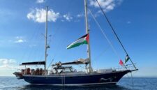 Salah satu kapal Global Sumud Flotilla yang hendak berlayar menuju Gaza, Palestina. Foto: People Health Movement