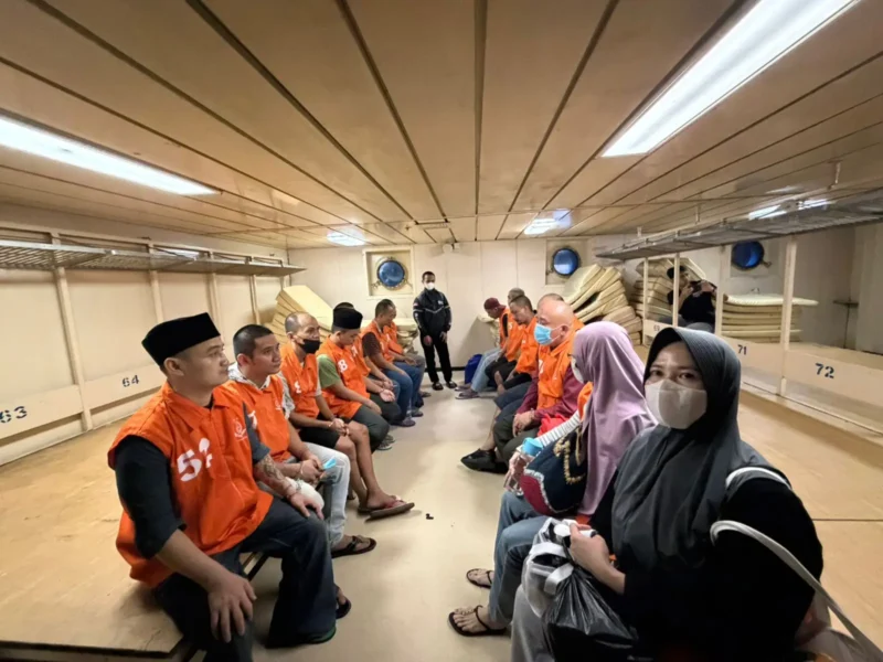 Kejari Natuna Kawal Eksekusi 15 Tahanan ke Lapas Tanjungpinang dan Batam. Foto: INIKEPRI.COM/Kejari Natuna 