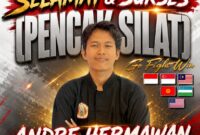 Andre Hermawan, alumni MA Bustanul Ulum Midai, sukses menorehkan prestasi membanggakan dalam ajang The 6th National and International Cekak Harimau Malaysia Silat Championship 2026. Foto: Istimewa 