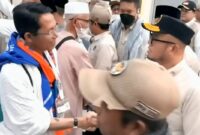 Wali Kota Batam sekaligus Ex Officio Kepala BP Batam Amsakar Achmad berkesempatan bertemu dengan Wakil Menteri Haji dan Umrah Republik Indonesia, Dahnil Anzar Simanjuntak di Kota Makkah. Foto: INIKEPRI.COM