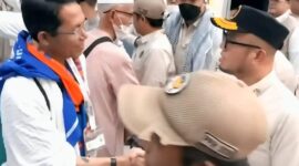 Wali Kota Batam sekaligus Ex Officio Kepala BP Batam Amsakar Achmad berkesempatan bertemu dengan Wakil Menteri Haji dan Umrah Republik Indonesia, Dahnil Anzar Simanjuntak di Kota Makkah. Foto: INIKEPRI.COM