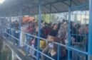 Penumpang memadati Pelabuhan Pancung Sekupang. Foto: INIKEPRI.COM