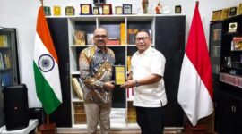 Kunjungan kerja Deputi Bidang Investasi BP Batam, Fary Djemy Francis, kepada Konsul Jenderal India di Medan, Ravi Shankar Goel. Foto: INIKEPRI.COM/BP Batam 