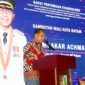 Sekda Batam, Firmansyah, menyampaikan sambutan saat membuka rapat stakeholder terkait proses penerbitan IUPTLU/IUPTLS dan sosialisasi NITKU di Sky Hotel Nagoya Hill Batam. Foto: INIKEPRI.COM/BP Batam