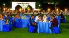 Bupati Natuna Cen Sui Lan menjamu Panglima Komando Gabungan Wilayah Pertahanan I (Pangkogabwilhan I) Kunto Arief Wibowo dan Panglima Komando Armada I (Pangkoarmada I) Haris Bima di  Gedung Daerah. Foto: Istimewa 