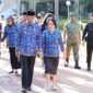 Wali Kota dan Wakil Wali Kota Batam, Amsakar Achmad dan Li Claudia Chandra, menghadiri upacara Harkitnas di Dataran Engku Putri. Foto: INIKEPRI.COM/Media Center Batam 