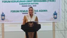 Bupati Natuna Cen Sui Lan menyampaikan kata sambutan. Foto: Istimewa