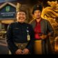 Kepala Bidang Kebudayaan Dinas Kebudayaan dan Pariwisata Kota Batam, Samson Rambah Pasir dan Dewan Pendiri Rumah Budaya Kacip Tembaga Sungai Pakning Zalfandri Zainal alias Mat Rock Sejangat. Foto: AI/RiauBerdaulat