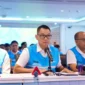 Direktur Utama PLN Darmawan Prasodjo (tengah) didampingi jajaran direksi PLN saat konferensi pers di Kantor Pusat PLN, Sabtu (23/5/2026) mengatakan seluruh petugas dan tim teknis PLN terus bekerja all out selama 24 jam di lapangan agar pasokan listrik kepada masyarakat dapat segera pulih kembali secara bertahap dan aman. Foto: INIKEPRI.COM/PLN 