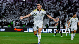 Cristiano Ronaldo mencetak dua gol untuk membawa Al-Nassr juara Liga Saudi. Foto: Istimewa 