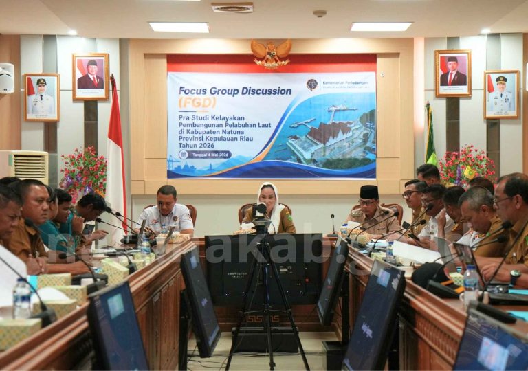 Pemerintah Kabupaten Natuna menggelar Focus Group Discussion (FGD) Pra Studi Kelayakan Pembangunan Pelabuhan Laut di Kabupaten Natuna Provinsi Kepulauan Riau Tahun 2026. Foto: INIKEPRI.COM/NatunaKab 