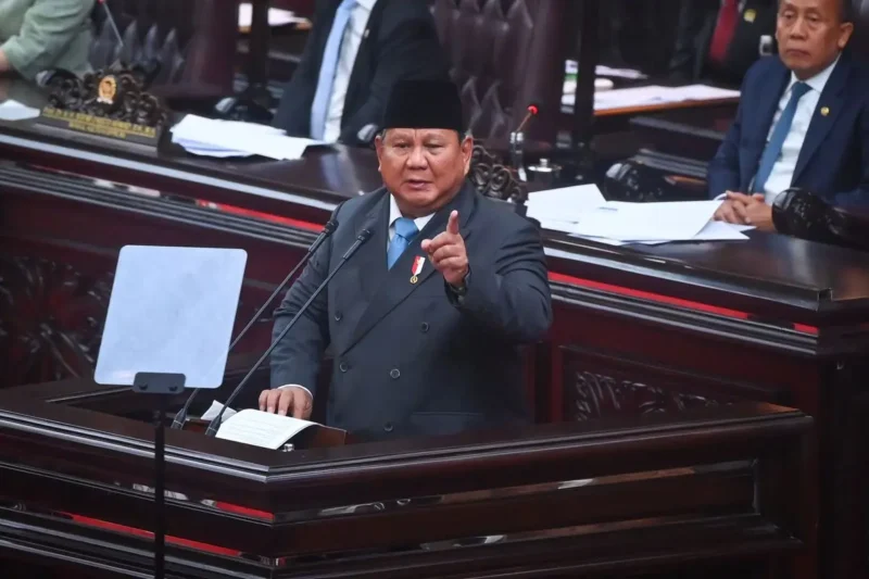Presiden Prabowo Subianto di Gedung MPR/DPR. Foto: Istimewa 
