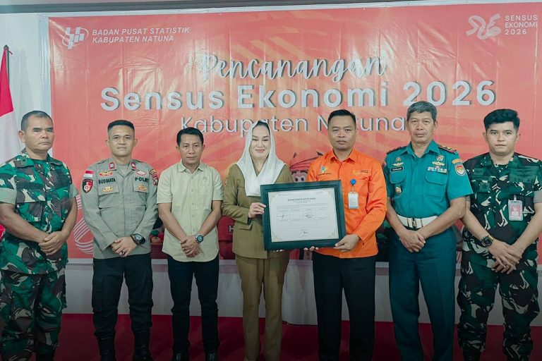 Pemerintah Kabupaten Natuna bersama Badan Pusat Statistik (BPS) Kabupaten Natuna resmi mencanangkan pelaksanaan Sensus Ekonomi 2026 (SE2026) di Hotel Tren Central. Foto: INIKEPRI.COM