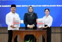 Plh Wali Kota Batam, Li Claudia Chandra, menerima LKPD Tahun Anggaran 2025 di Kantor BPK Perwakilan Provinsi Kepulauan Riau. Foto: INIKEPRI.COM/Media Center Batam