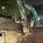 Proses perbaikan kebocoran pipa transmisi di kawasan Simpang Plamo menuju Kepri Mall akhirnya selesai dilakukan.  Foto: Istimewa 