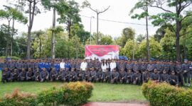 Badan Pengusahaan (BP) Batam menggelar Apel Penyerahan Direktorat Pengamanan (Ditpam) Aset dan Kawasan dari Anggota/Deputi Bidang Infrastruktur kepada Anggota/Deputi Bidang Pelayanan Umum di Mako Ditpam BP Batam. Foto: INIKEPRI.COM