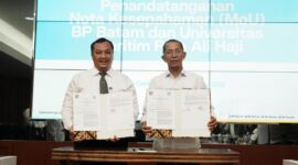 Badan Pengusahaan Batam (BP Batam) menjalin kerja sama strategis dengan Universitas Maritim Raja Ali Haji (UMRAH) melalui penandatanganan Nota Kesepahaman (Memorandum of Understanding/MoU) yang berlangsung di Marketing Centre BP Batam. Foto: INIKEPRI.COM/BP Batam 