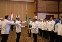 Ketua Umum KADIN Anindya Novyan Bakrie mengukuhkan Dewan Pengurus Kamar Dagang dan Industri (KADIN) Provinsi Kepulauan Riau Masa Bakti 2026–2031 di di Aula Wan Seri Beni, Dompak, Tanjungpinang, Seasa (16/6/2026). Dewan Pengurus KADIN Kepri 2026-2031 dipimpin Ir Mustava. Foto: KepriProv 