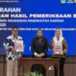 Bupati Natuna Cen Sui Lan saat menerima laporan hasil pemeriksaan BPK tahun 2025 dan memperoleh WTP. Foto: INIKEPRI.COM