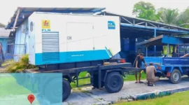 PLN Natuna mendatangkan dua unit Mobile power plant (mobiler) guna mengatasi gangguan listrik. Foto: INIKEPRI.COM/PLN Natuna 