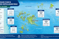 Peta prakiraan cuaca Kepri. Foto: Istimewa